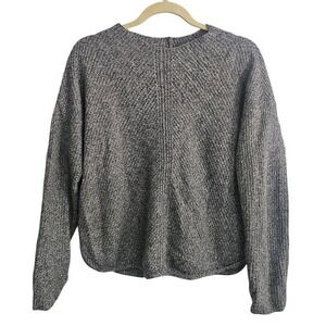 Babaton M Gray Ribbed Knit Sweater Wool Blend Crew‎ Neck Casual Minimal Capsule